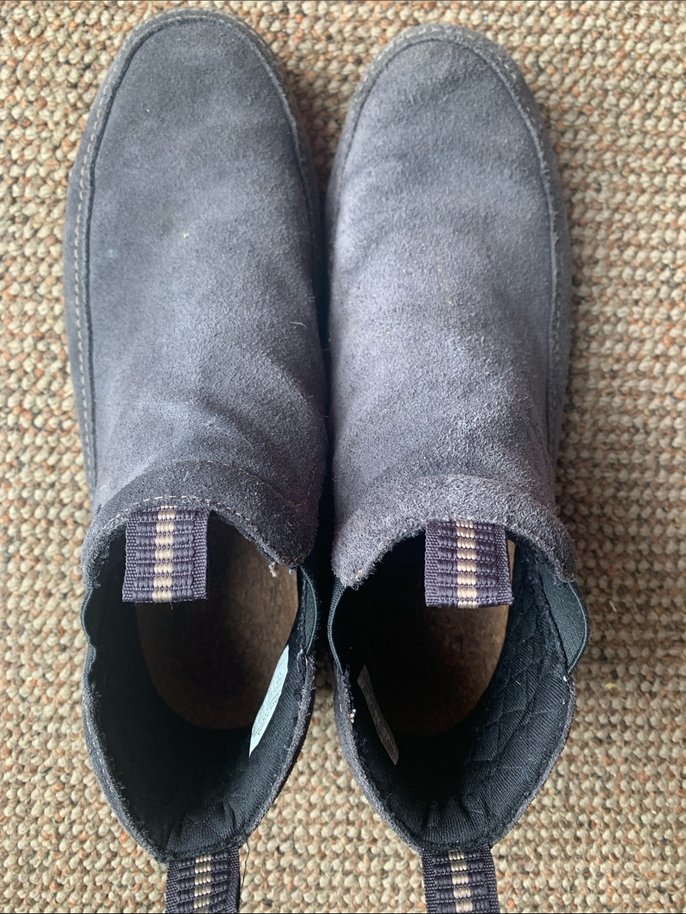 Men's Suede Ankle Boots in Charcoal Gray